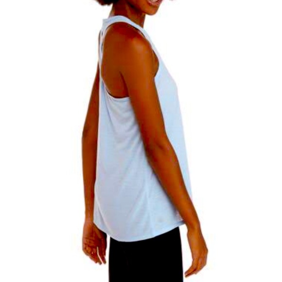 Blue zelos twisted back work out tank top - Picture 3 of 5